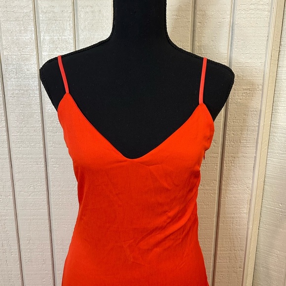 Lulu’s Perfect For You Coral Red Midi Column Dress, size XS. NWT. - Picture 6 of 7